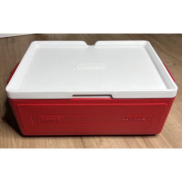 Coleman Party Stacker Red 24 Can Cooler Stackable Ice Chest Model 6225 Summer - Picture 1 of 9